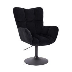 Black velour cosmetic chair base