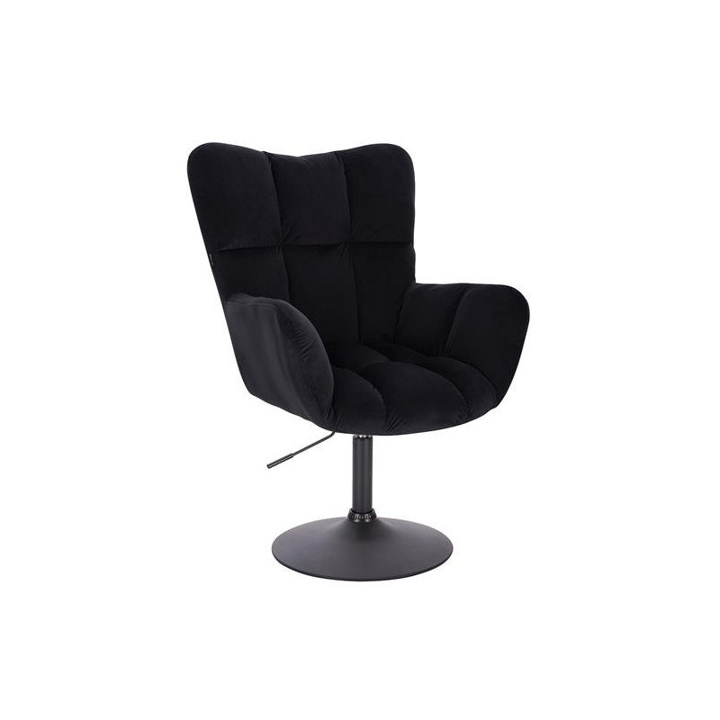 Black velour cosmetic chair base