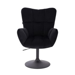 Black velvet cosmetic chair