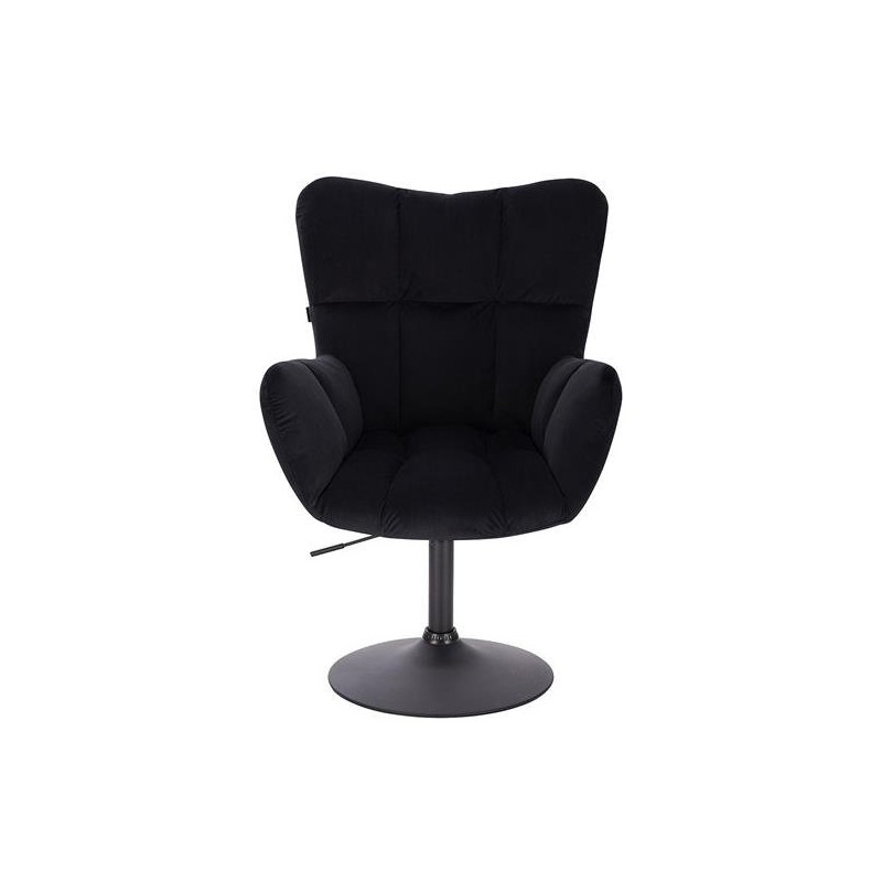 Black velvet cosmetic chair