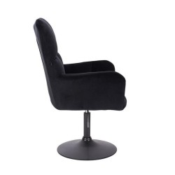 Black velour cosmetic chair base