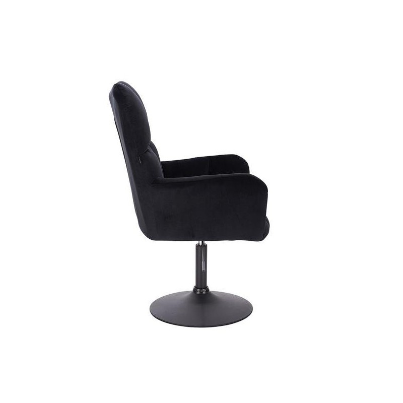 Black velour cosmetic chair base