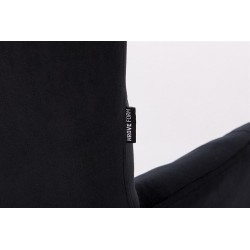 Fotel Hr650Cross Czarny Welur Złota Podstawa