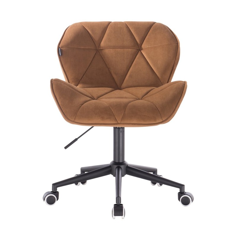 Honey velvet chair, caster base