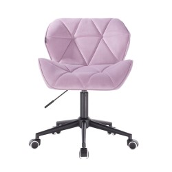 Fotel Hr111K Wrzosowy Welur Czarna Podstawa