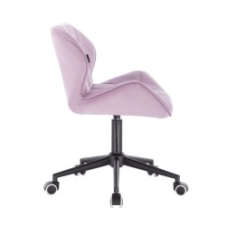 Fotel Hr111K Wrzosowy Welur Czarna Podstawa