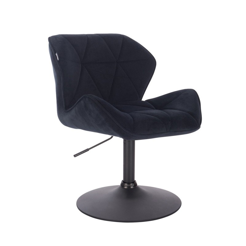 Black velour cosmetic chair base