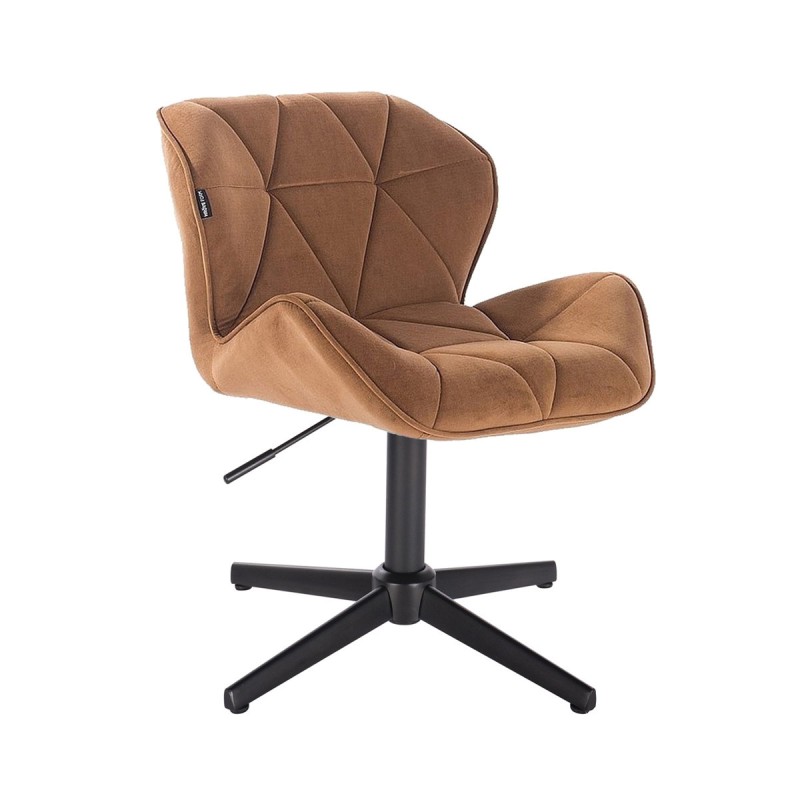 Petyr honey velour chair black-cross
