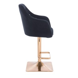 Black velvet cosmetic chair gold