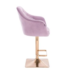 Fotel BLINK HR Kw Wrzosowy Welur Złota Podstawa