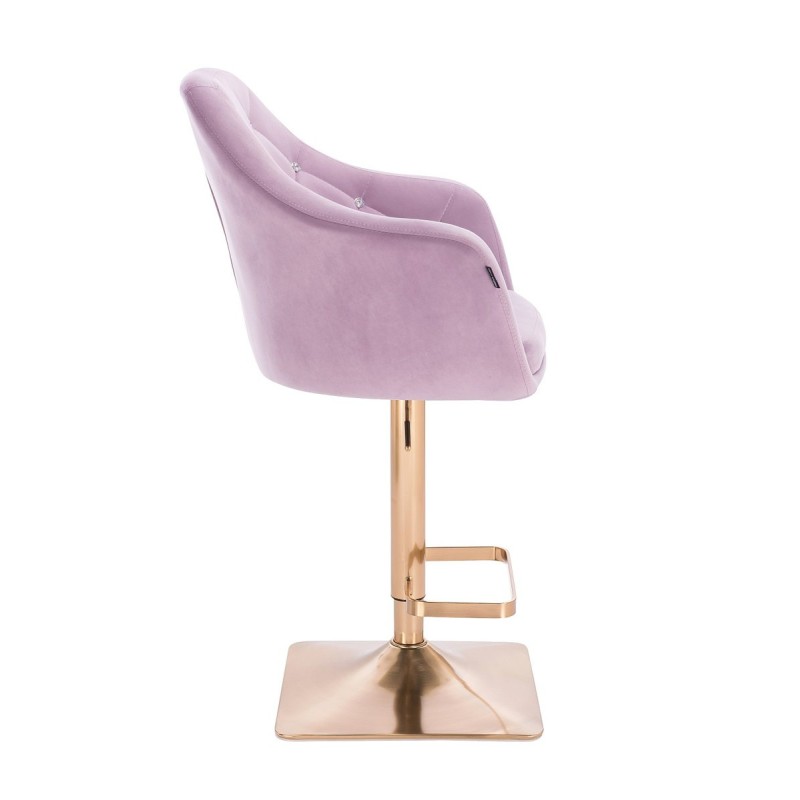 Fotel BLINK HR Kw Wrzosowy Welur Złota Podstawa