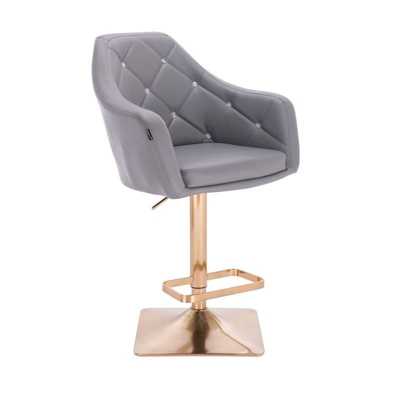 Fotel Hc830Kw Szary Złota Podstawa