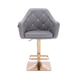 Fotel Hc830Kw Szary Złota Podstawa