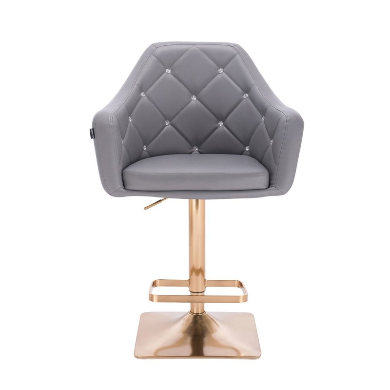 Fotel Hc830Kw Szary Złota Podstawa