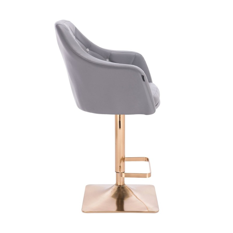 Fotel Hc830Kw Szary Złota Podstawa