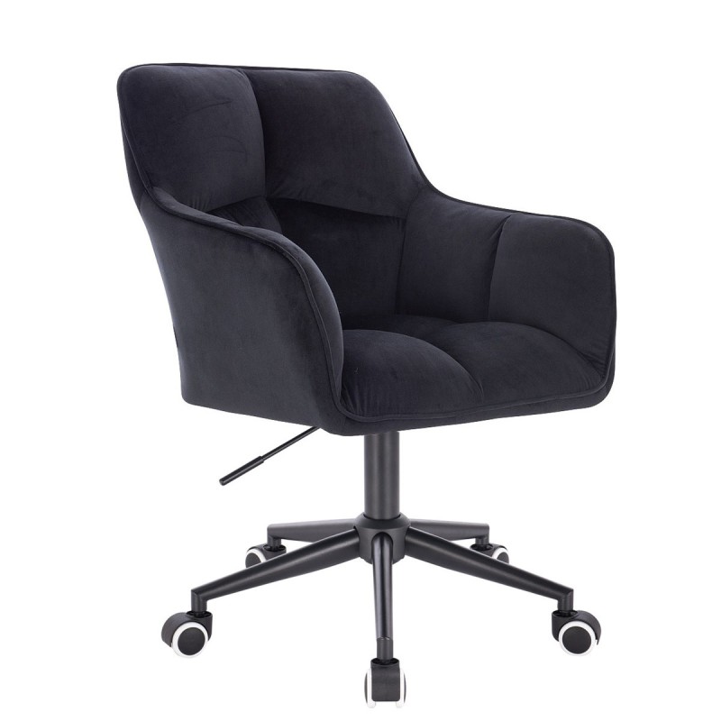 Black velour cosmetic chair wheels