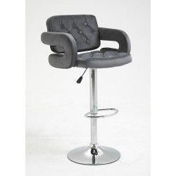 Graphite velour chair chrome base