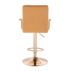Honey velvet chair gold base
