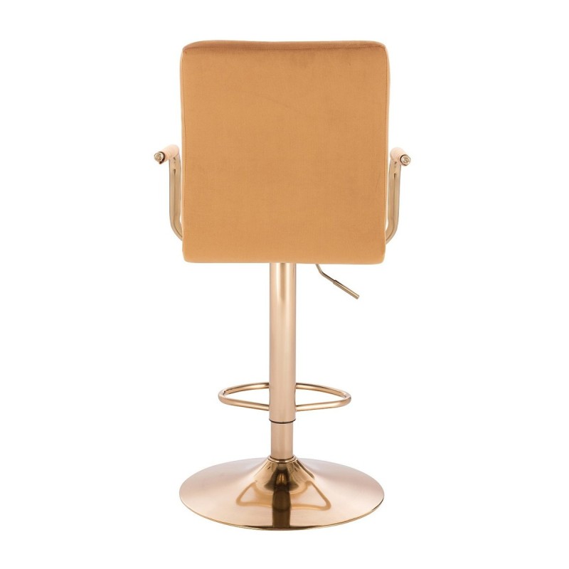 Honey velvet chair gold base