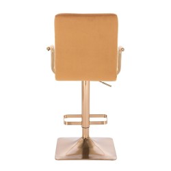 Honey velour cosmetic chair gold