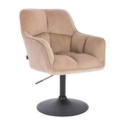 Hoker Hr550N Latte Welur Czarna Podstawa