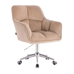 Hoker Hr550K Latte Welur Chromowana Podstawa