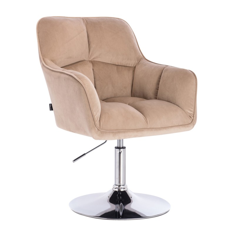 Hoker Hr550N Latte Welur Chromowana Podstawa