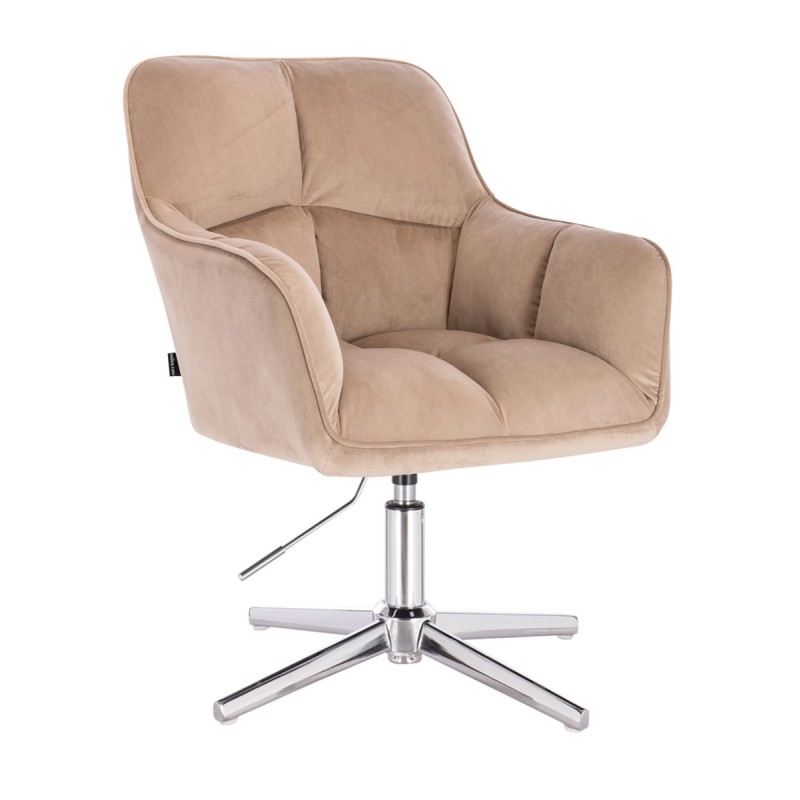 Hoker Hr550Cross Latte Welur Chromowana Podstawa