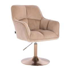 Hoker Hr550N Latte Welur Złota Podstawa