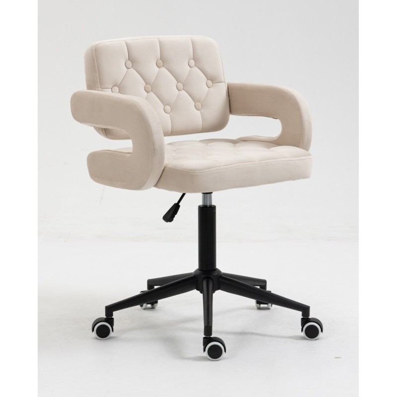 Hoker SURFK Kremowy Welur Czarna Podstawa