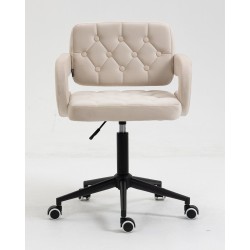 Hoker SURFK Kremowy Welur Czarna Podstawa