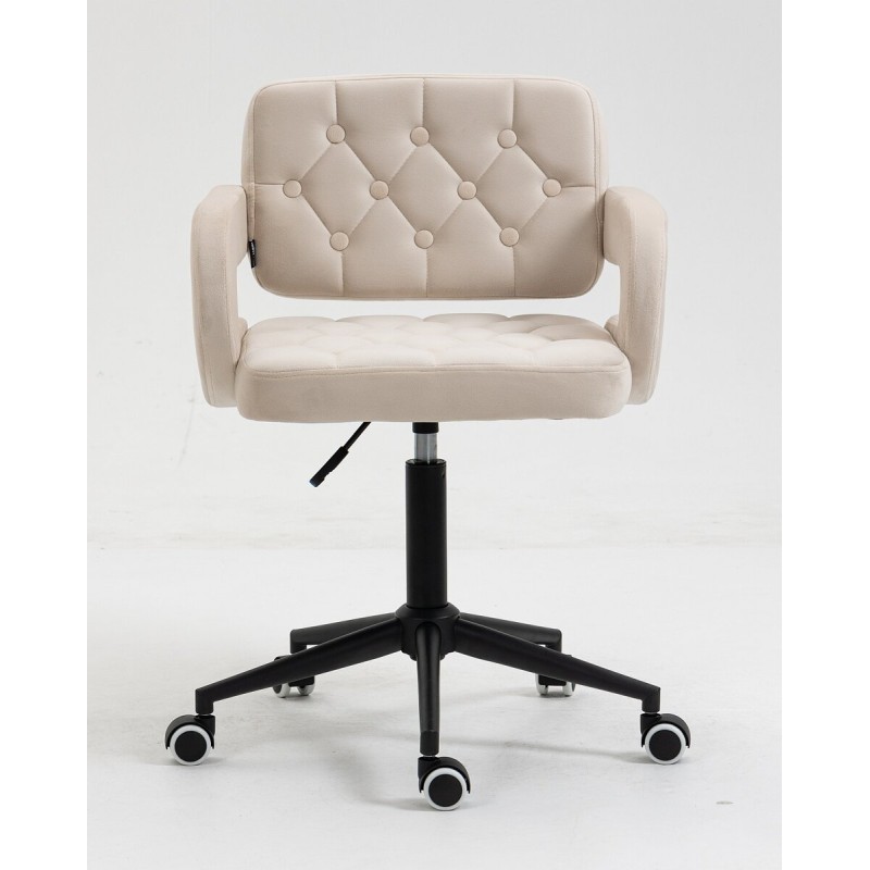 Hoker SURFK Kremowy Welur Czarna Podstawa