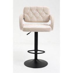 Cream velour cosmetic chair base