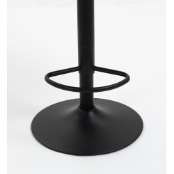 Cream velour cosmetic stool black