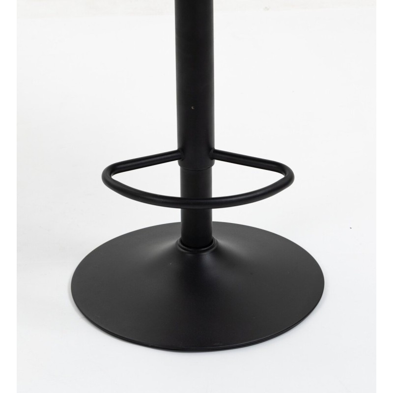 Cream velour cosmetic stool black