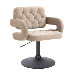 Hoker SURFN Latte Welur Czarna Podstawa