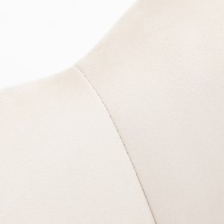 Cream velvet chair chrome legs