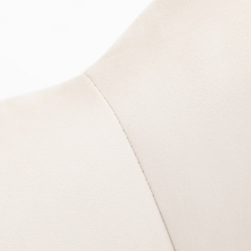 Cream velvet chair chrome legs