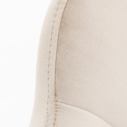 Latte velour shell, chrome legs