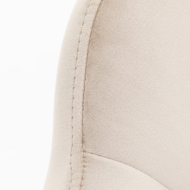 Latte velour shell, chrome legs