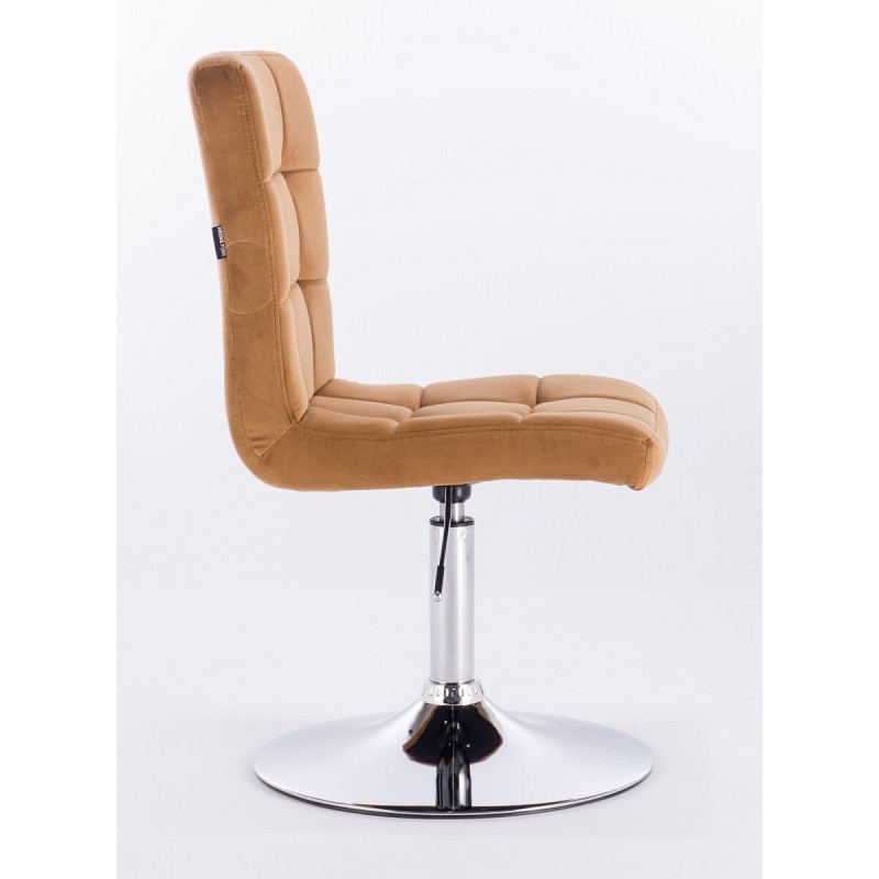Latte velvet cosmetic chair