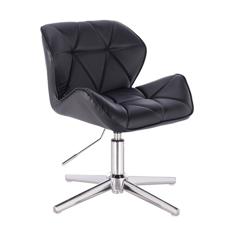 Black eco-leather cosmetic chair