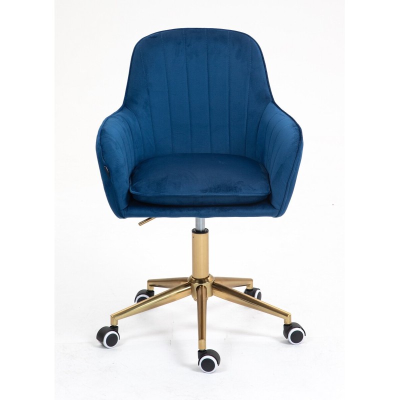 Fotel Hr2022K Ciemne Morze Złota Podstawa