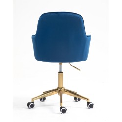 Fotel Hr2022K Ciemne Morze Złota Podstawa