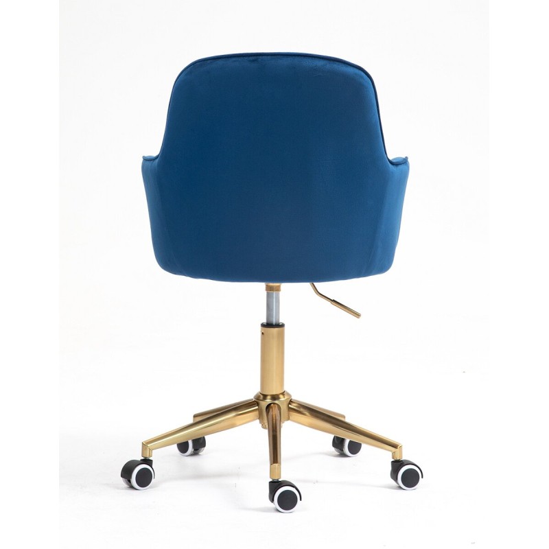 Fotel Hr2022K Ciemne Morze Złota Podstawa