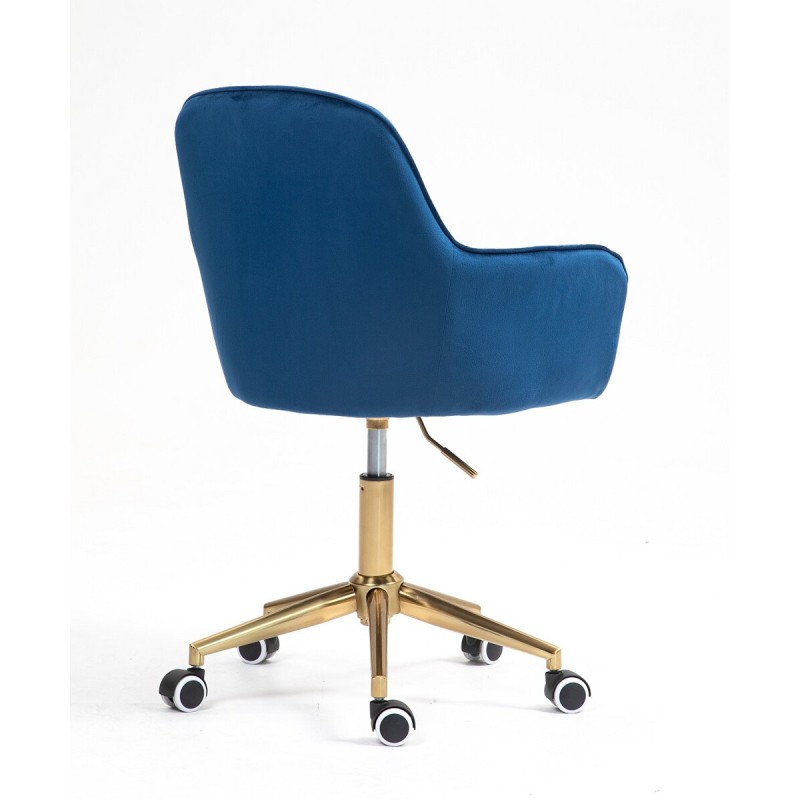 Fotel Hr2022K Ciemne Morze Złota Podstawa