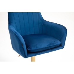 Fotel Hr2022K Ciemne Morze Złota Podstawa