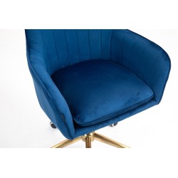 Fotel Hr2022K Ciemne Morze Złota Podstawa