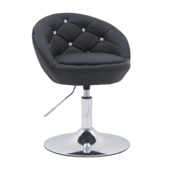 Fotel Hc948N Czarny Ekoskóra Chromowana Podstawa