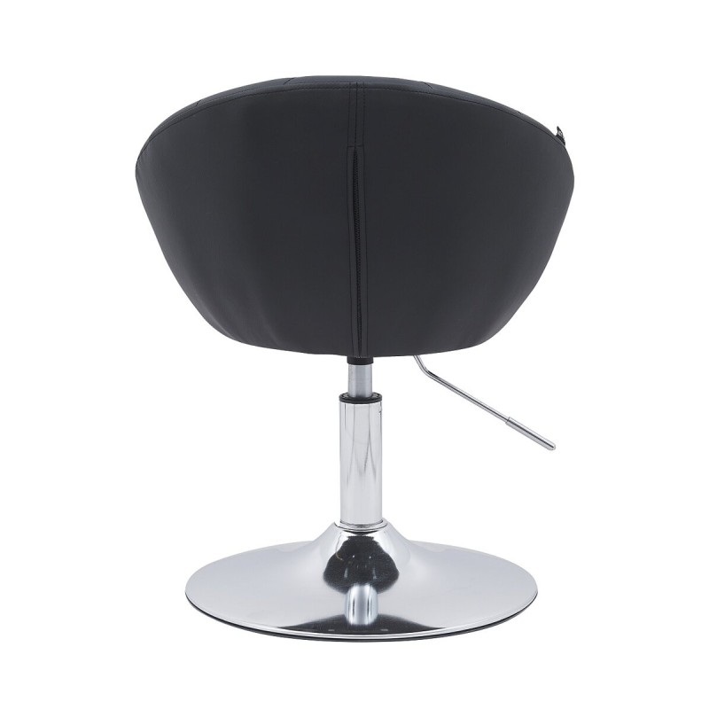 Fotel Hc948N Czarny Ekoskóra Chromowana Podstawa